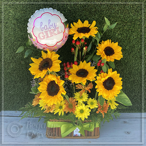 Inara + globo niña | Regalar Flores, Envio de flores, desayunos y regalos a domicilio