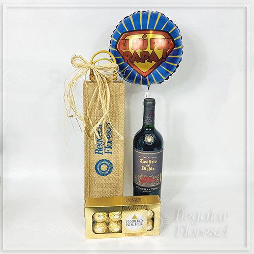 Vino Reserva Especial + Ferrero + Globo | Regalar Flores, Envio de flores, desayunos y regalos a domicilio