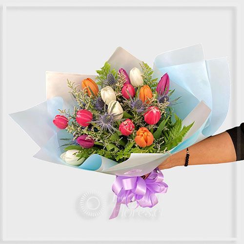Ramo 15 Tulipanes | Regalar Flores, Envio de flores, desayunos y regalos a domicilio