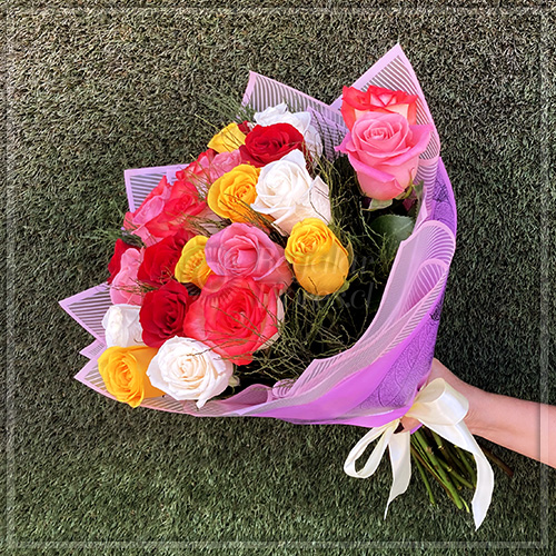 Ramo 25 rosas mixtas | Regalar Flores, Envio de flores, desayunos y regalos a domicilio