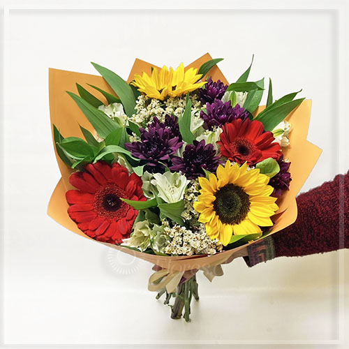 Ramo mixto gerberas y girasoles | Regalar Flores, Envio de flores, desayunos y regalos a domicilio