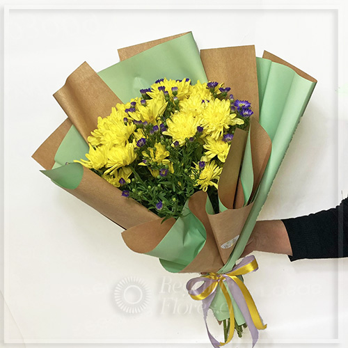 Ramo 5 crisantemos amarillos | Regalar Flores, Envio de flores, desayunos y regalos a domicilio