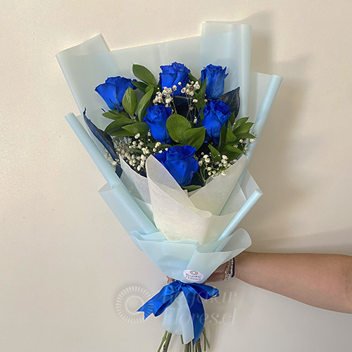 Ramo 6 rosas azules