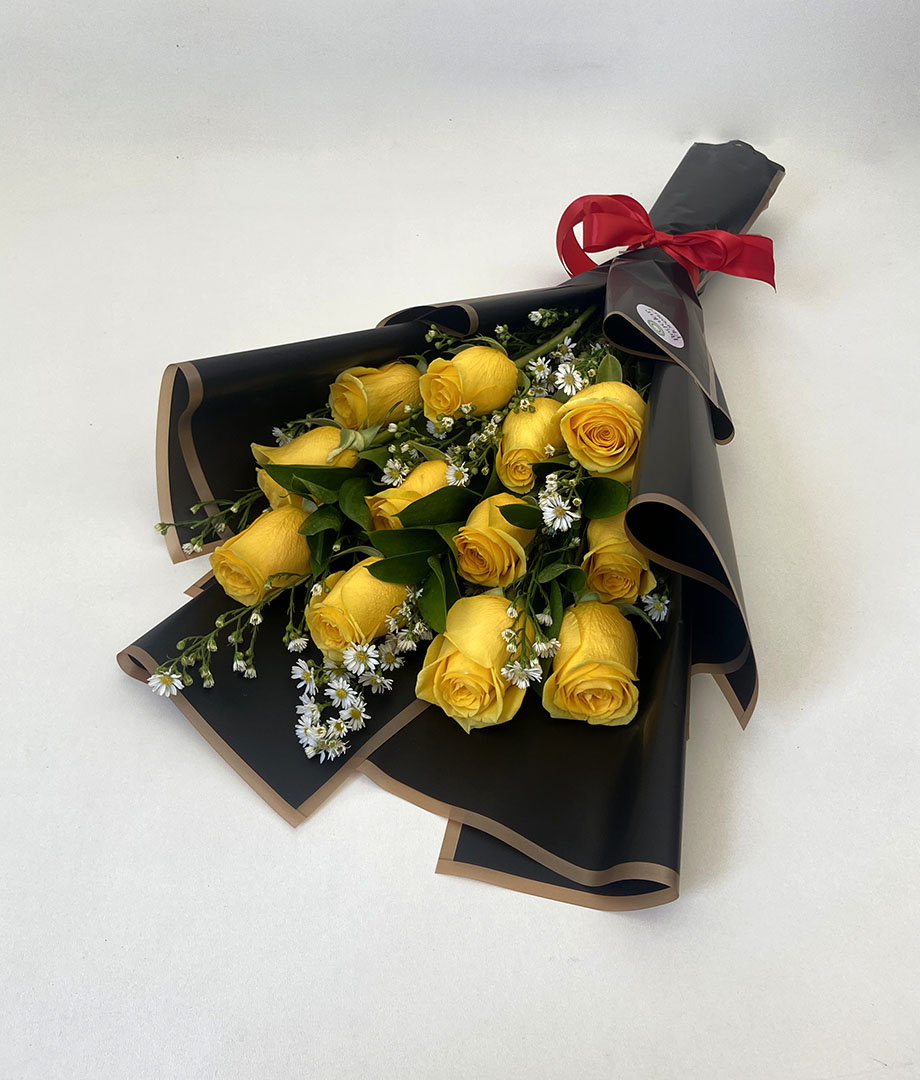 Ramo 12 rosas amarillas_1