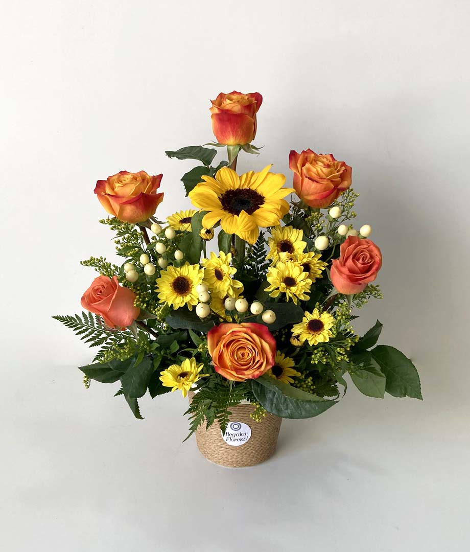 Arreglo rosas anaranjadas_1
